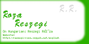 roza reszegi business card